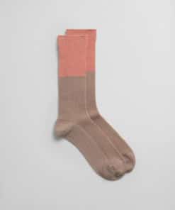 Gant Woman Colorblock Socks Concrete Beige