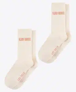Les Deux Blake 2-Pack Rib Socks Ivory/Dusty Orange