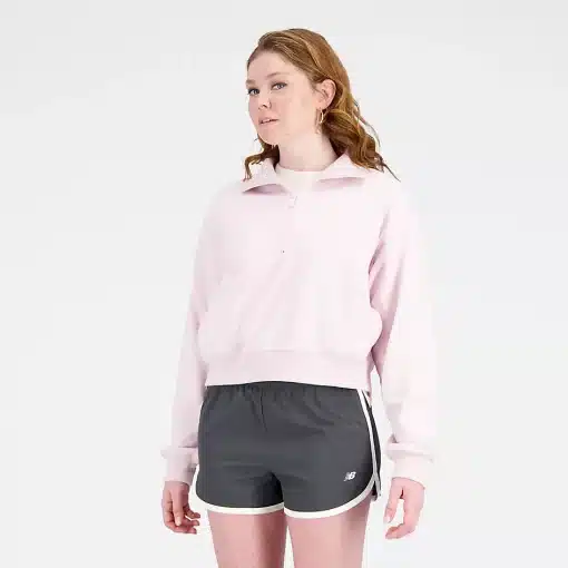 New Balance Athletics Remastered French Terry 1/4 Zip Stone Pink