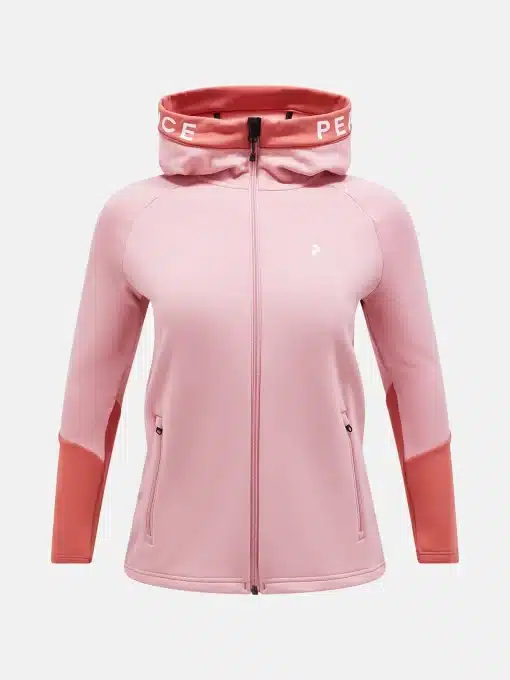 Peak Performance Rider Zip Hood Women Warm Blush/Trek Pink