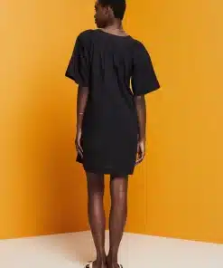 Esprit Linen Blend Dress Black