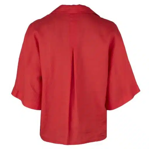 Ellie Red Linen Shirt