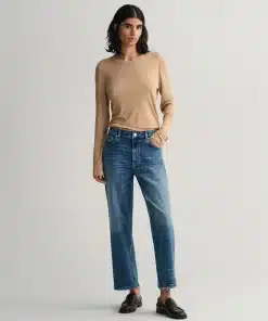 Gant Woman Relaxed Fit Jeans Mid Blue Broken In