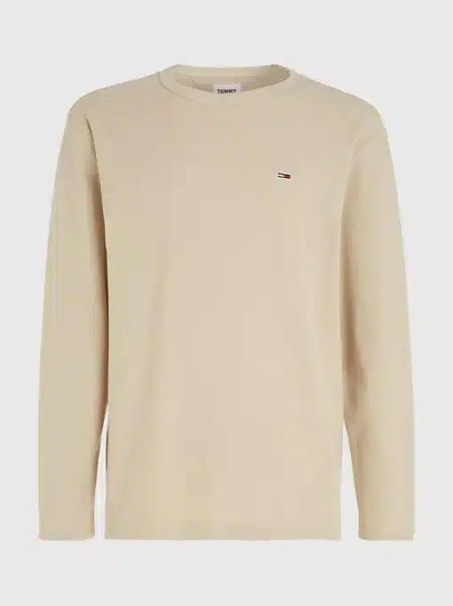 Tommy Jeans Waffle Long Sleeve T-shirt Classic Beige