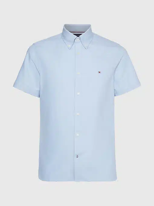 Tommy Hilfiger Cotton Linen Slim Fit Shirt Cloudy Blue