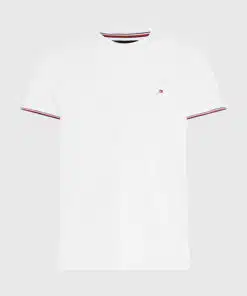 Tommy Hilfiger Tipped Slim Fit Pique T-shirt White