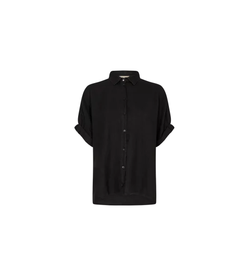 Mos Mosh Aven Linen Shirt Black