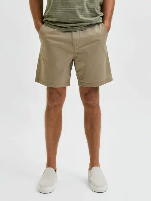 Selected Homme Comfort Flex Shorts Chinchilla