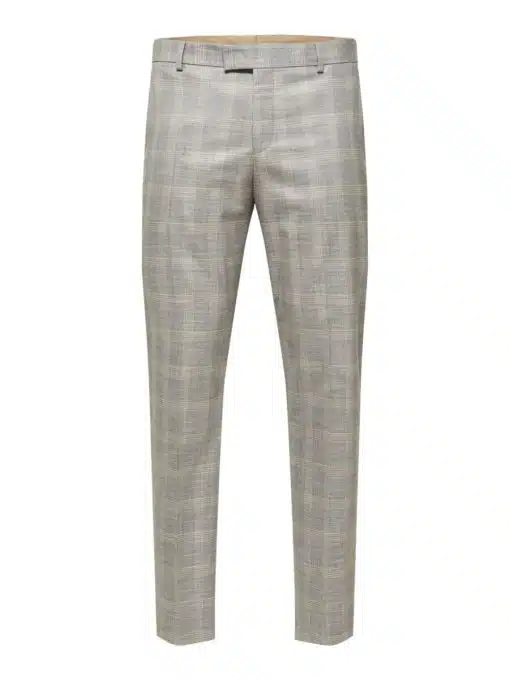 Selected Homme Slim-Neil Check Trousers Sand