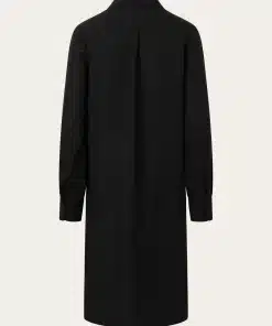 Knowledge Cotton Apparel Classic Linen Dress Black Jet