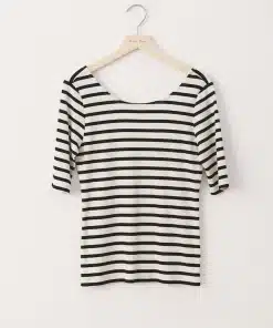 Part Two Aisa T-shirt Black Stripe