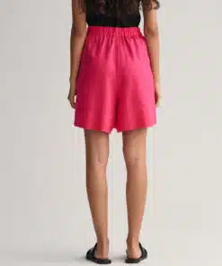 Gant Woman Linen Pull-On Shorts Magenta Pink