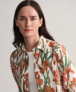 Gant Woman Iris Print Cotton Voile Shirt
