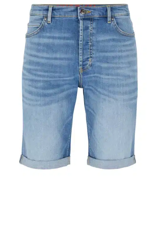 Hugo 634 Denim Shorts Light Blue