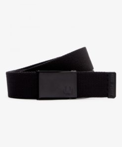 Fred Perry Graphic Branded Webbing Belt Black