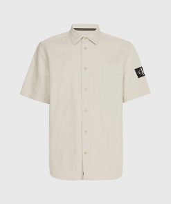 Calvin Klein Linen SS Shirt Classic Beige