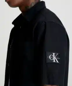 Calvin Klein Linen SS Shirt Black