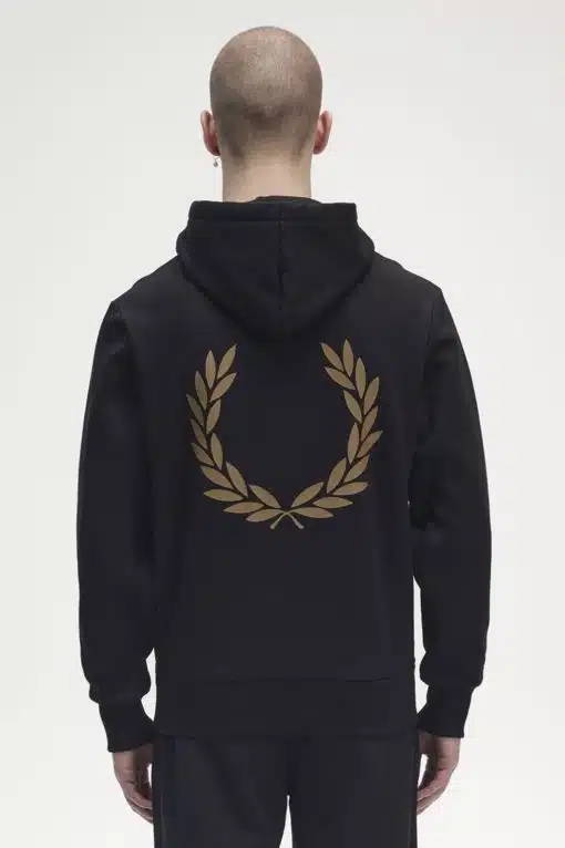 Fred Perry Graphic Large Laurel Hood Black