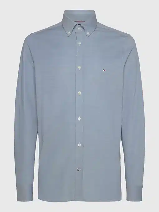Tommy Hilfiger 1985 Collection Pique Slim Shirt Cloudy Blue