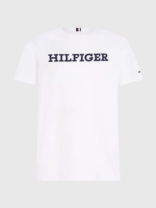 Tommy Hilfiger Monotype Embro Graphic Tee White