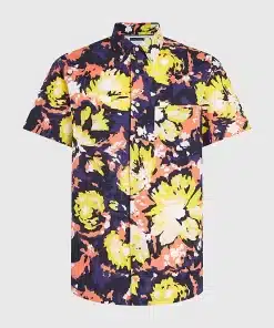 Tommy Hilfiger Brush Stroke Floral Shirt Vivid Yellow / Navy / Multi