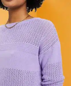 Esprit Pointelle Sweater Lavender