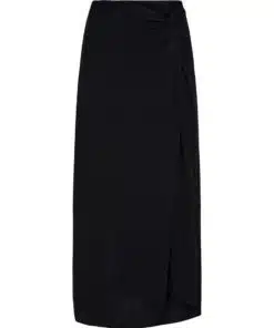 Selected Femme Evita Knotted Ankle Skirt Black
