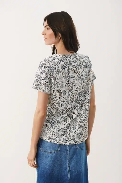 Part Two Gesinas T-Shirt Midnight Navy Botanical W Foil