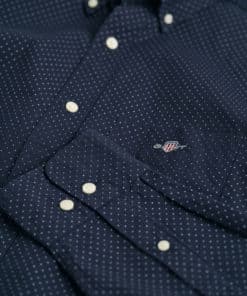 Gant Micro Dot Poplin Shirt Evening Blue