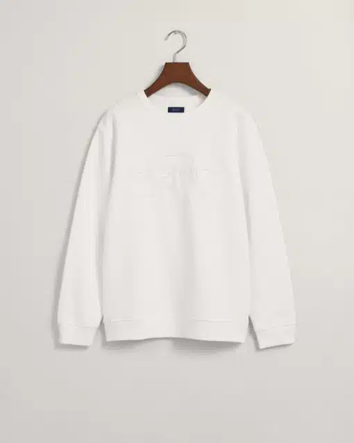 Gant Teens Archive Shield Sweatshirt White