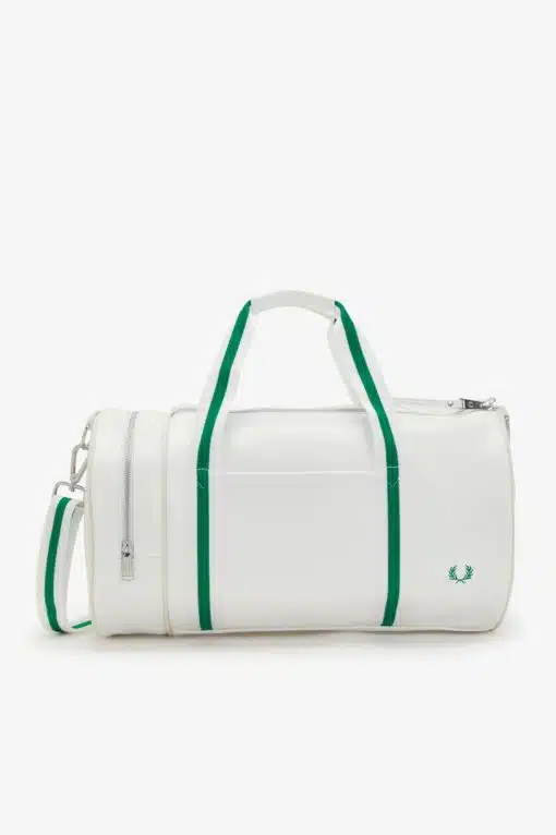 Fred Perry Barrel Bag Snow White/Fred Perry Green