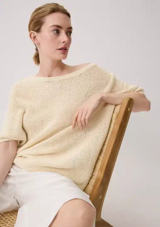 Comma, Knitted Pullover Beige