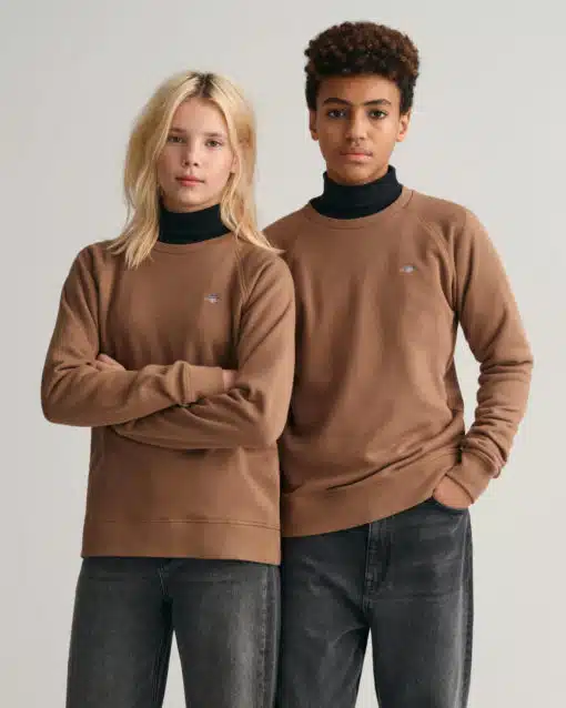 Gant Teens Shield Sweatshirt Cocoa Brown