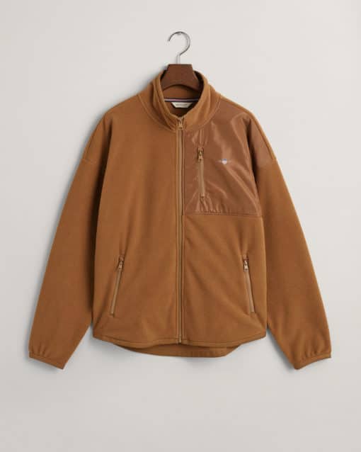 Gant Teen Shield Fleece Jacket Cocoa Brown