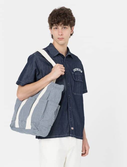 Dickies Hickory Icon Tote Bag Blue Hickory