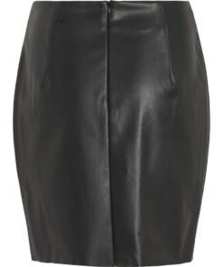 Vila Dagmar PU Skirt Black