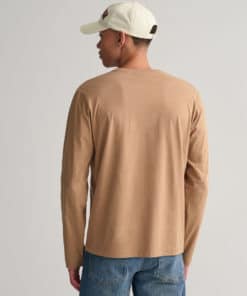 Gant Shield Ls T-shirt Warm Khaki