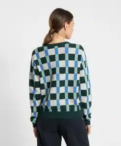 Dedicated Sweater Arendal Retro Check Dark Green