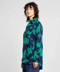 Dedicated Shirt Kosta Duotone Floral Green