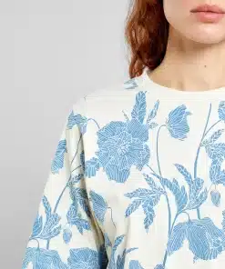 Dedicated T-shirt Vadstena Duotone Floral Oat White