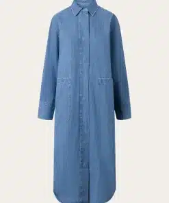 Knowledge Cotton Apparel Denim Shirt Dress Vintage Indigo