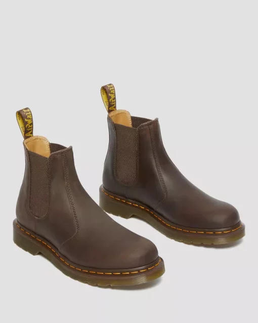 Dr. Martens 2976 Yellow Stitch Grazy Horse Chelsea Boots