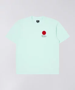 Edwin japanese Sun Supply T-Shirt Bleached Aqua