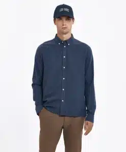 Les Deux Desert Reg Shirt Dark Navy Melange