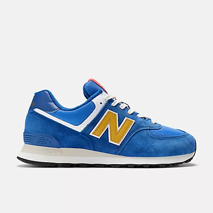 New Balance 574 Navy With Gold