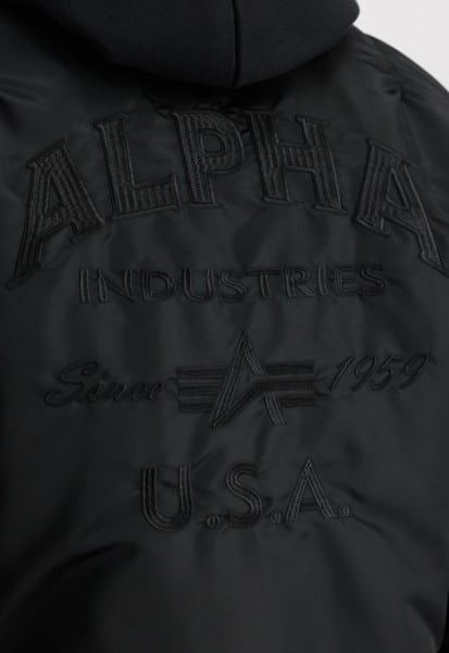 Alpha Industries MA-1 ZH Back EMB Black