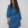 Vila Ellette Satin Dress Moroccan Blue