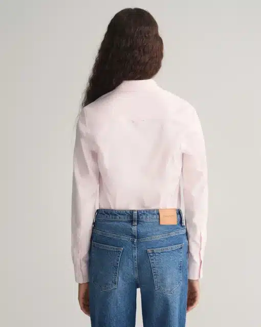 Gant Woman Slim Stretch Oxford Shirt Light Pink