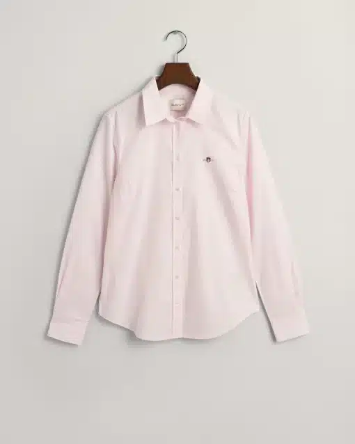 Gant Woman Slim Stretch Oxford Shirt Light Pink