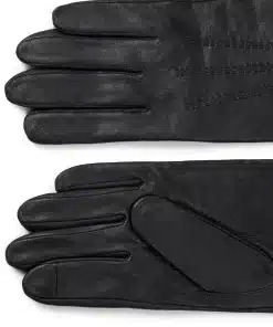 Boss Hainz Leather Gloves Black